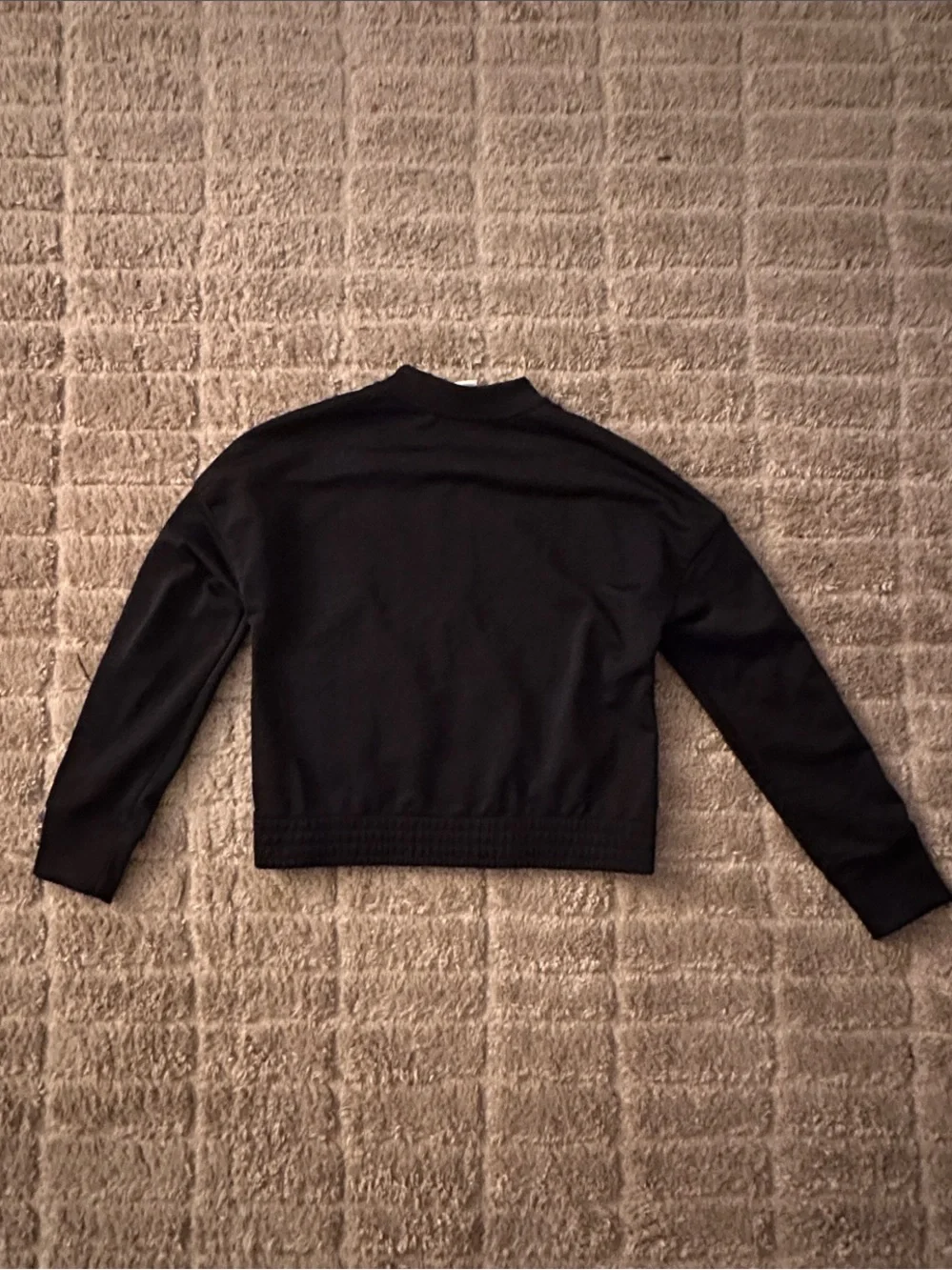 Nike Black Jacket with White Swoosh and Sleeve Stripes